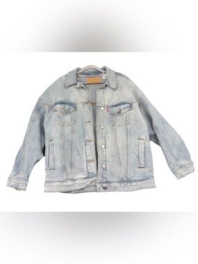 Victoria's Secret VS PINK  Denim Jean Trucker Oversized Jacket Medium NWT